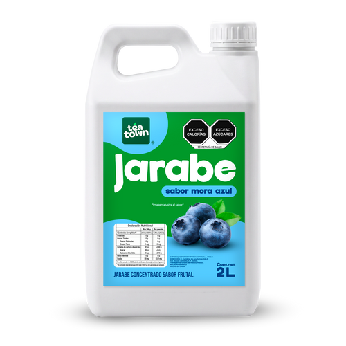Concentrado de Blueberry para bubble tea Tea Town, botella de 1.8 litros