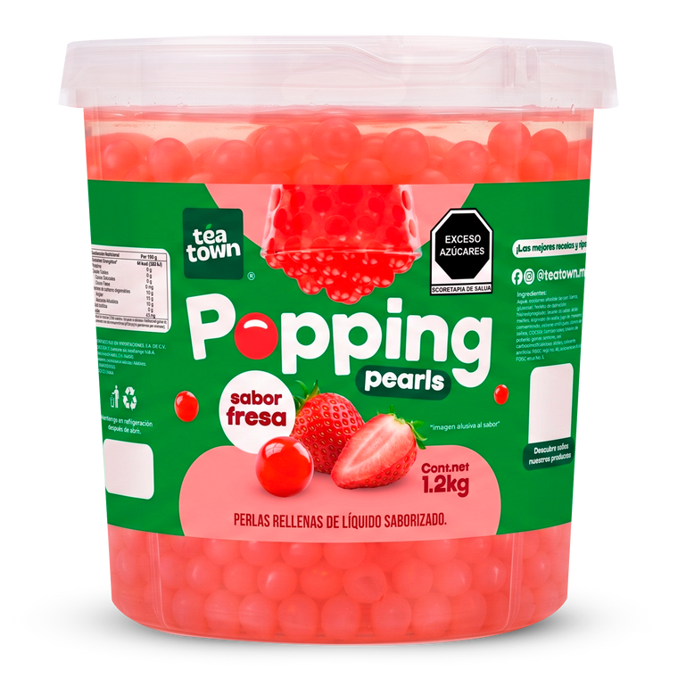 Perlas Rellenas (Popping Pearls) Fresa 1.2KG