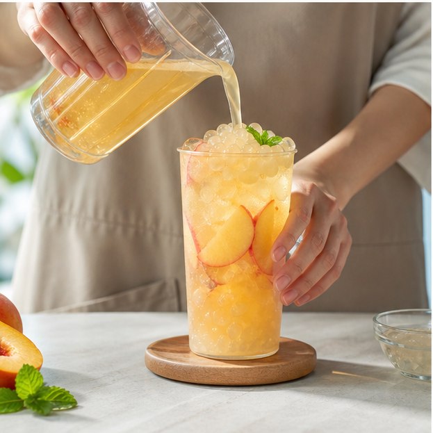 Preparación de Durazno Crystal Tea